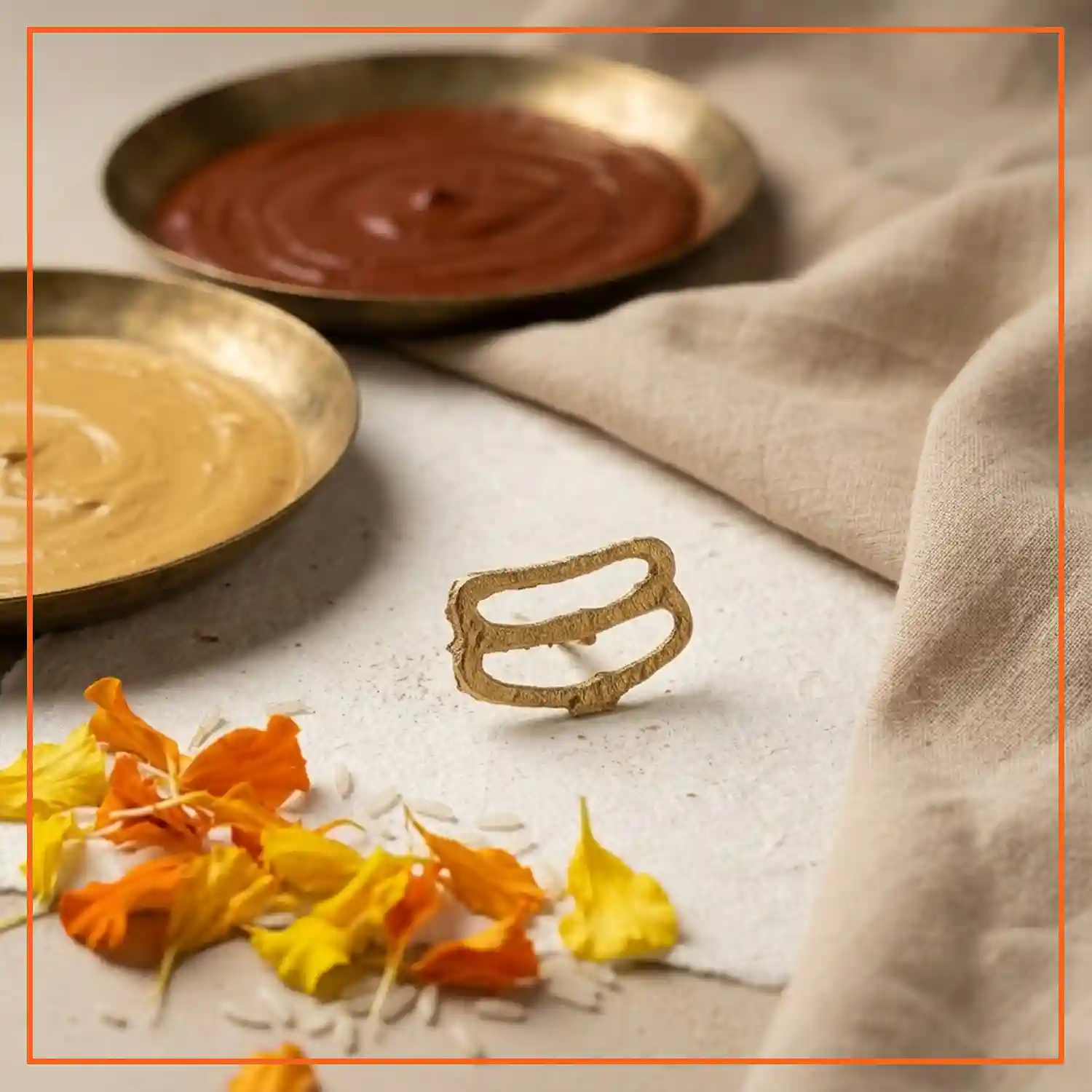 Pure Brass Tripund Tilak Stamp
